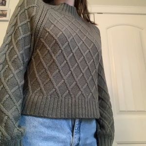 Olive green knit sweater